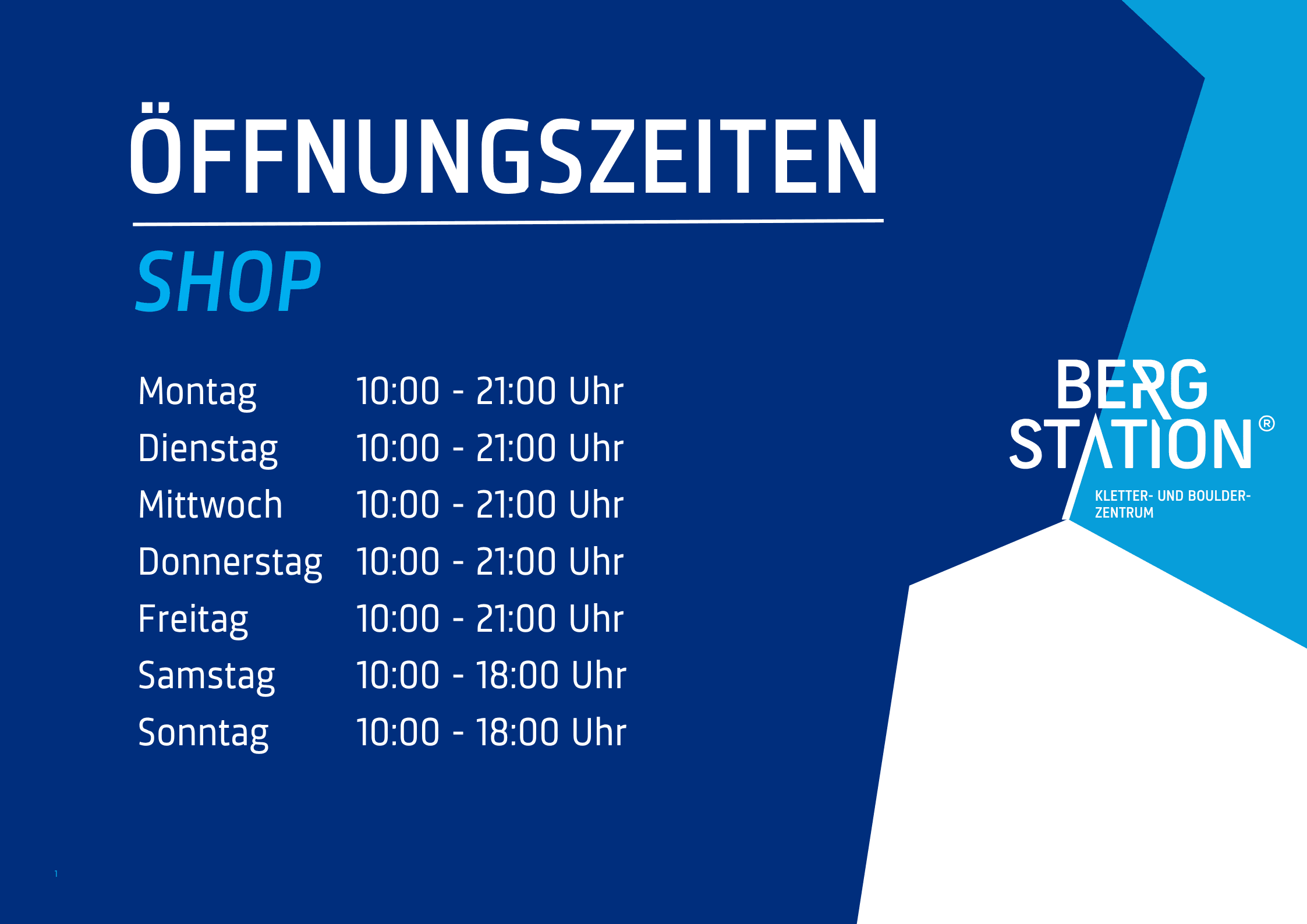 Öffnungszeiten Shop neu