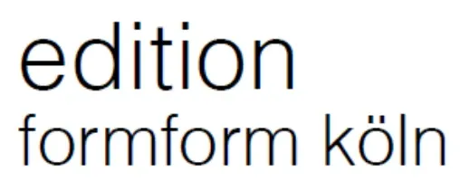 Logo Edition formform Köln